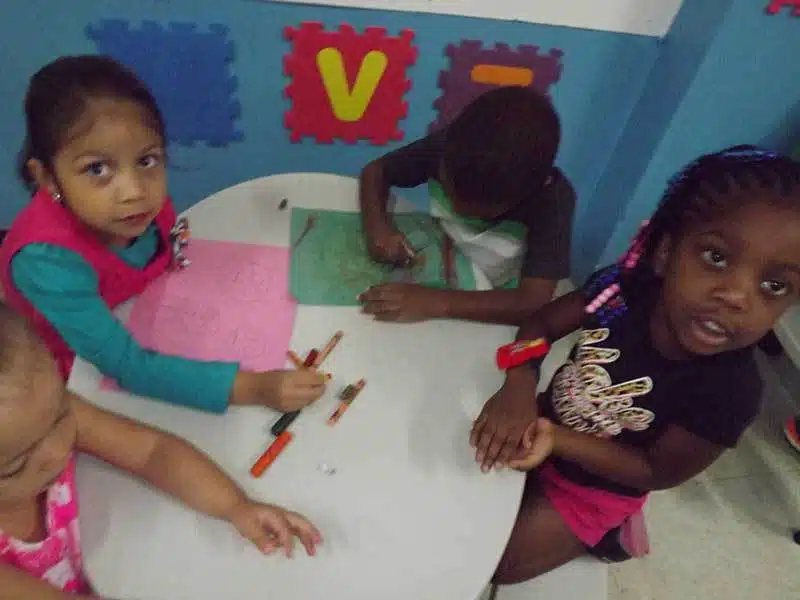Arts and Crafts time during the day.