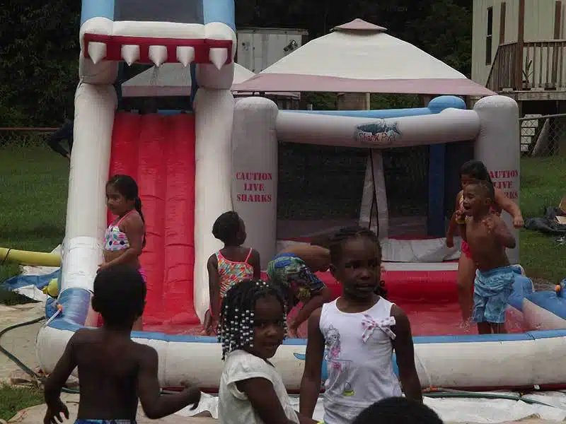 Bounce House fun at Precious Blessings Academy camp this summer.
