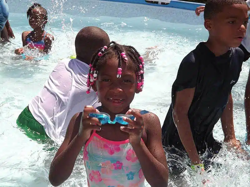 Summer camp swimming.